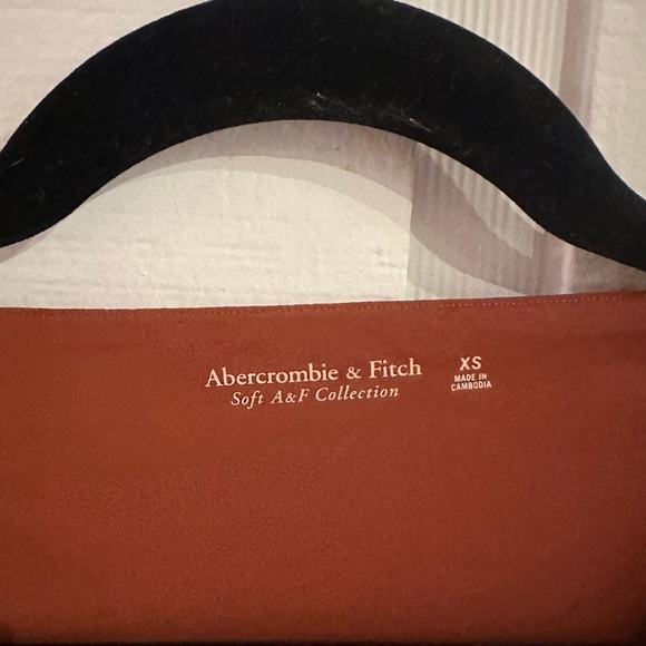 Abercrombie Soft A&F Burnt Orange Ruched Bodysuit Size XS - Picture 3 of 5